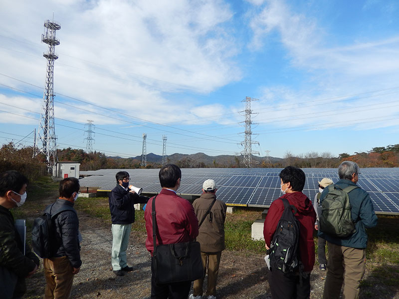 神戸六甲西太陽光発電所 見学会の様子